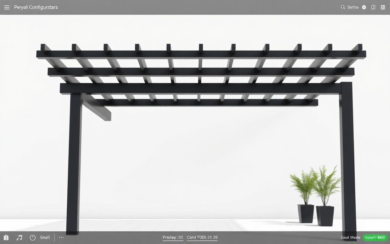 Configurix pergola installer dashboard with CRM, calendar and 3D configurator