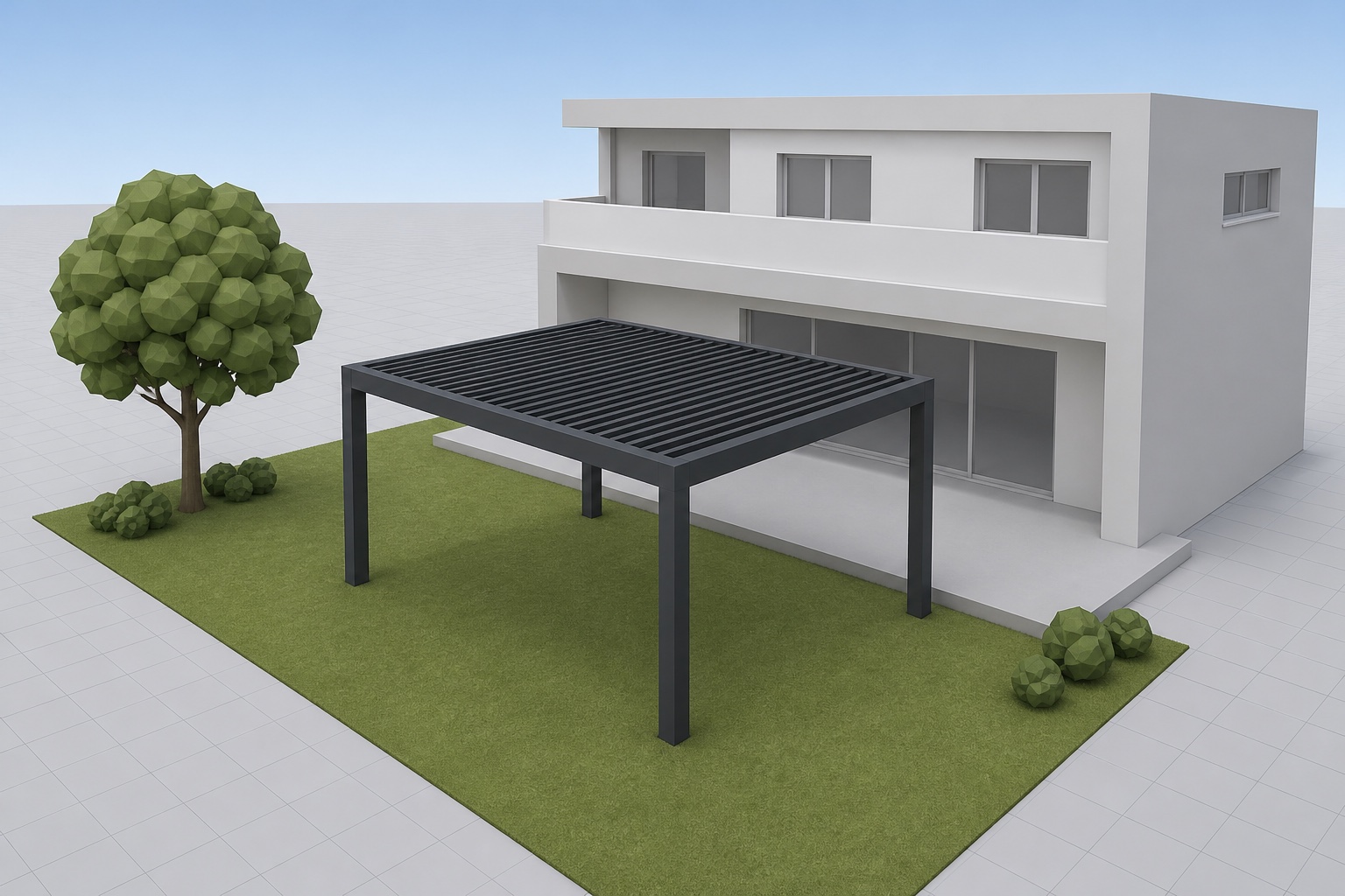 Ontwerp elke pergola, in real-time. — Anthracite finish